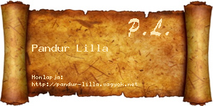 Pandur Lilla névjegykártya